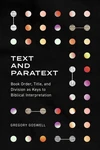 Cover of Text and Paratext