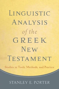 Cover of Linguistic Analysis of the Greek New Testament