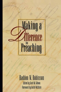 Cover of Making a Difference in Preaching