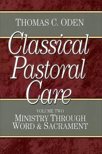 Cover of Classical Pastoral Care
