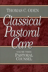 Cover of Classical Pastoral Care