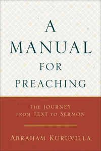 Cover of A Manual for Preaching