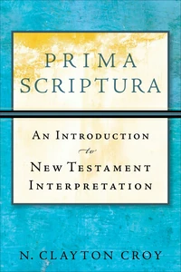 Cover of Prima Scriptura