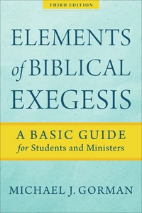 Cover of Elements of Biblical Exegesis