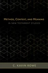Cover of Method, Context, and Meaning in New Testament Studies