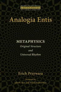 Cover of Analogia Entis: Metaphysics