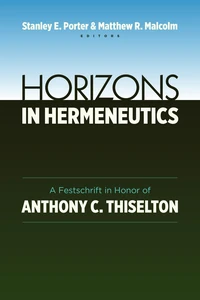 Cover of Horizons in Hermeneutics
