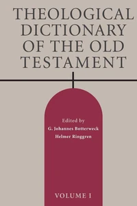 Cover of Theological Dictionary of the Old Testament, Volume I