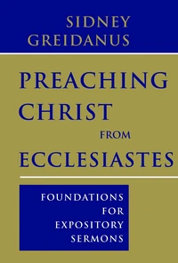 Cover of Preaching Christ from Ecclesiastes