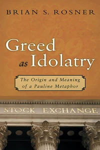Cover of Greed as Idolatry