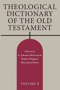 Cover of Theological Dictionary of the Old Testament, Volume X