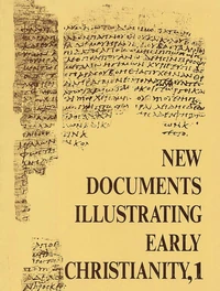 Cover of New Documents Illustrating Early Christianity, 1