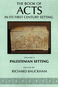 Cover of The Book of Acts in Its Palestinian Setting