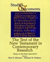 Cover of The Text of the New Testament in Contemporary Research