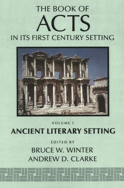 Cover of The Book of Acts in Its Ancient Literary Setting