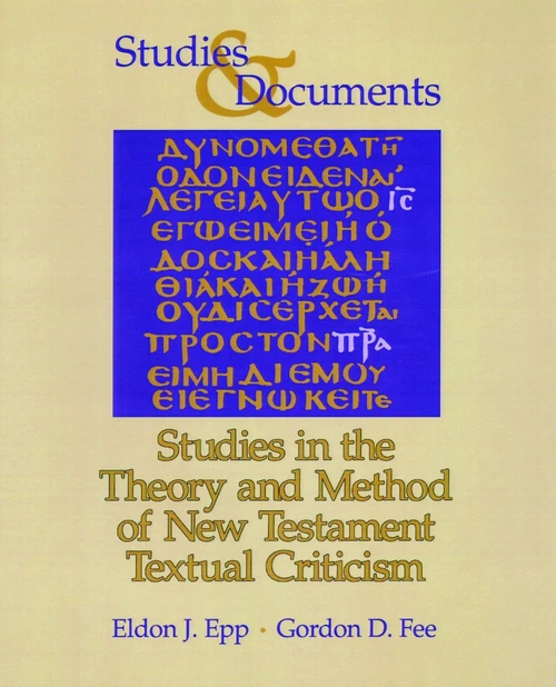 Cover of Studies in the Theory and Method of New Testament Textual Criticism
