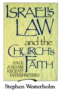 Cover of Israel's Law and the Church's Faith
