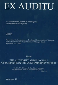 Cover of Ex Auditu - Volume 19
