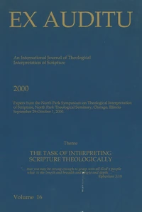 Cover of Ex Auditu - Volume 16