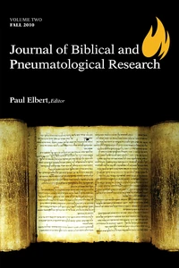 Cover of Journal of Biblical and Pneumatological Research