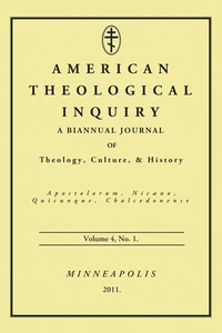 Cover of American Theological Inquiry, Volume Four, Issue One