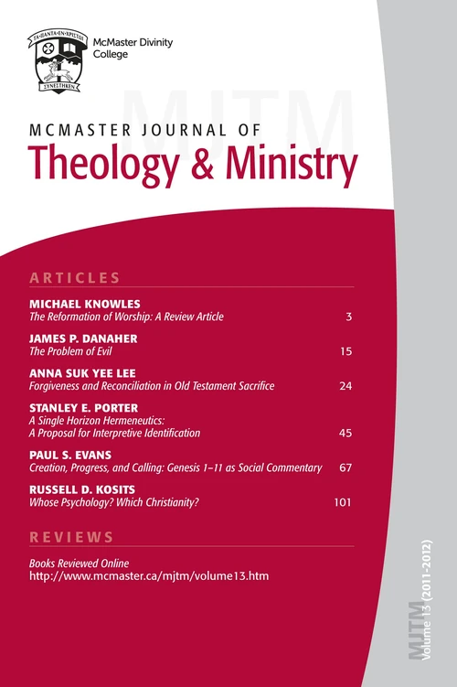 Cover of McMaster Journal of Theology and Ministry: Volume 13, 2011–2012