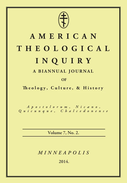 Cover of American Theological Inquiry, Volume Seven, Issue Two