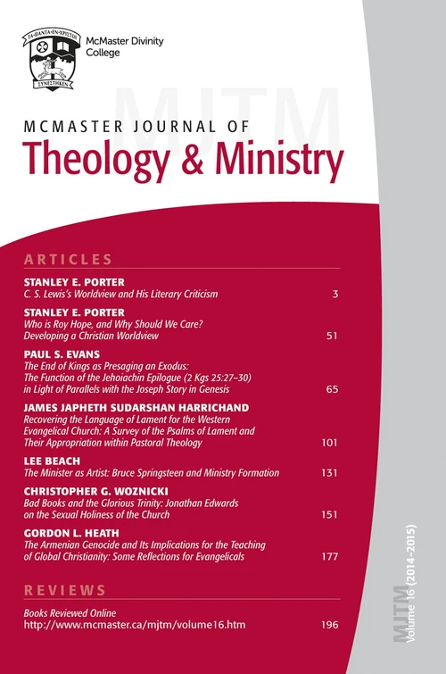 Cover of McMaster Journal of Theology and Ministry: Volume 16, 2014-2015