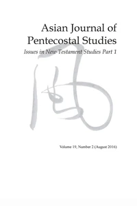 Cover of Asian Journal of Pentecostal Studies, Volume 19, Number 2