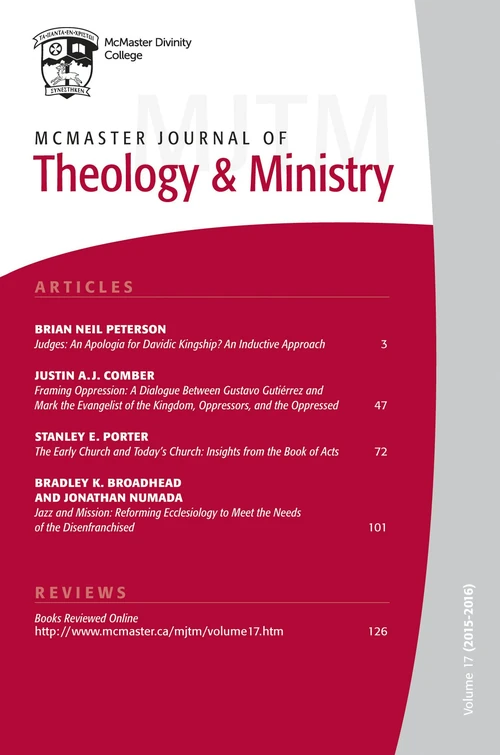 Cover of McMaster Journal of Theology and Ministry: Volume 17, 2015–2016