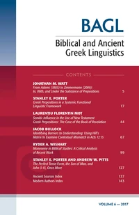 Cover of Biblical and Ancient Greek Linguistics, Volume 6