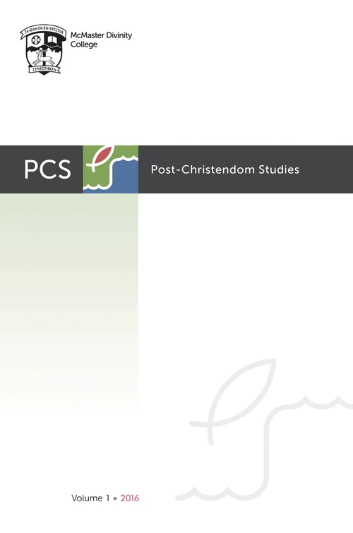 Cover of Post-Christendom Studies: Volume 1