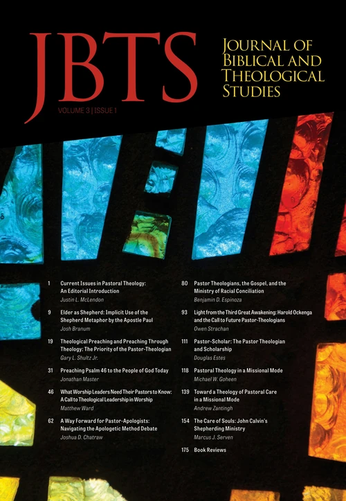 Cover of Journal of Biblical and Theological Studies, Issue 3.1