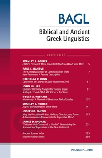 Cover of Biblical and Ancient Greek Linguistics, Volume 7