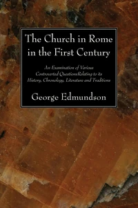 Cover of The Church in Rome in the First Century