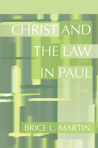Cover of Christ and the Law in Paul