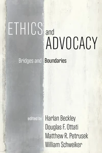 Cover of Ethics and Advocacy