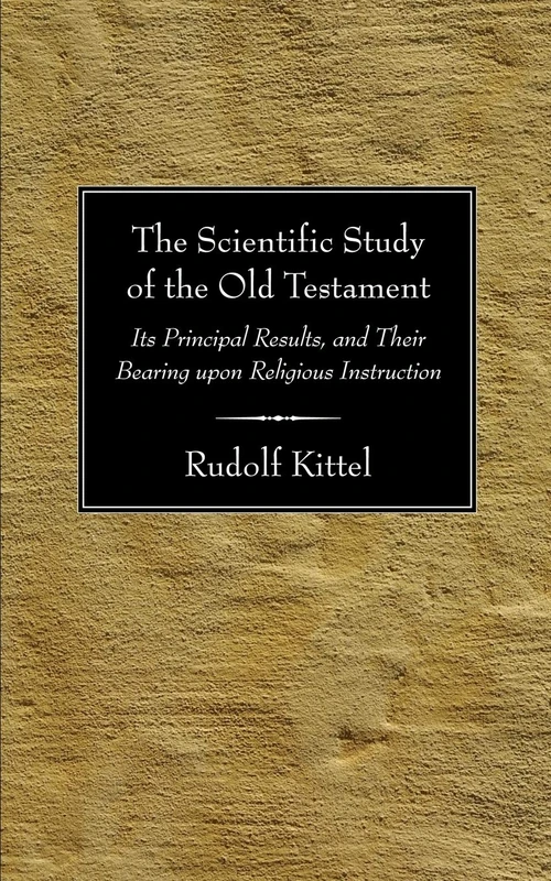 Cover of The Scientific Study of the Old Testament