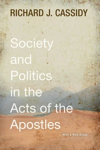 Cover of Society and Politics in the Acts of the Apostles