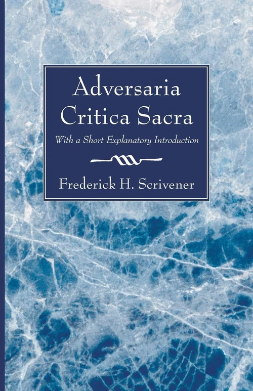 Cover of Adversaria Critica Sacra