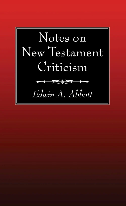 Cover of Notes on New Testament Criticism