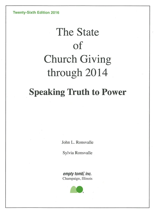 Cover of The State of Church Giving through 2014