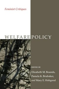Cover of Welfare Policy