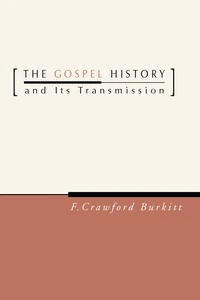 Cover of The Gospel History and Its Transmission