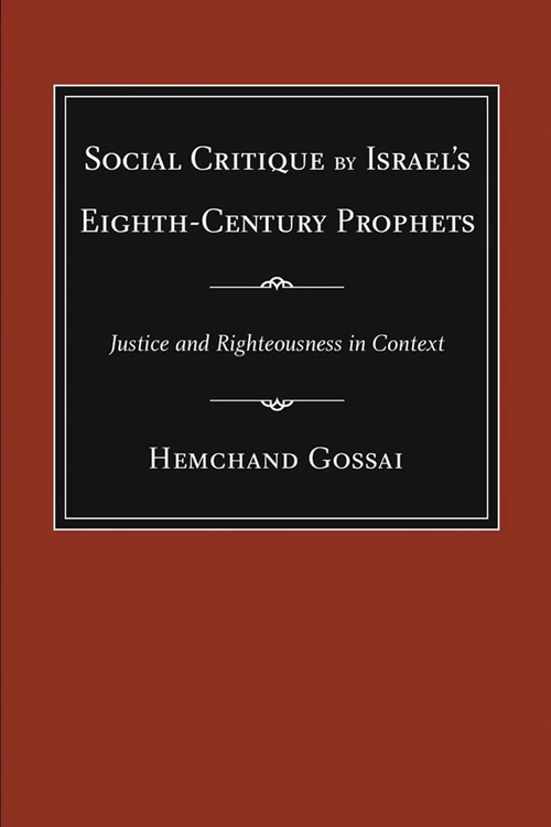 Cover of Social Critique by Israel's Eighth-Century Prophets