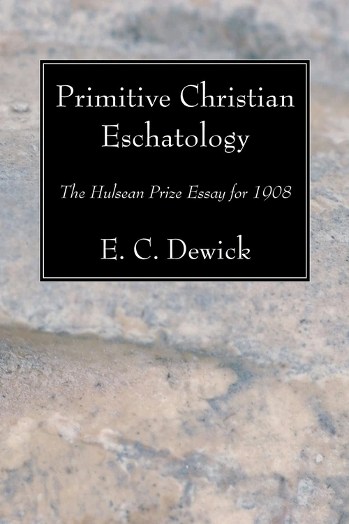 Cover of Primitive Christian Eschatology