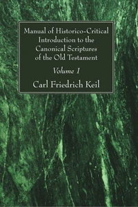 Cover of Manual of Historico-Critical Introduction to the Canonical Scriptures of the Old Testament