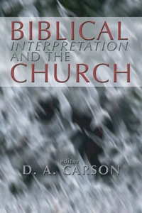 Cover of Biblical Interpretation and the Church