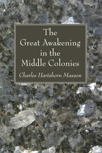 Cover of The Great Awakening in the Middle Colonies