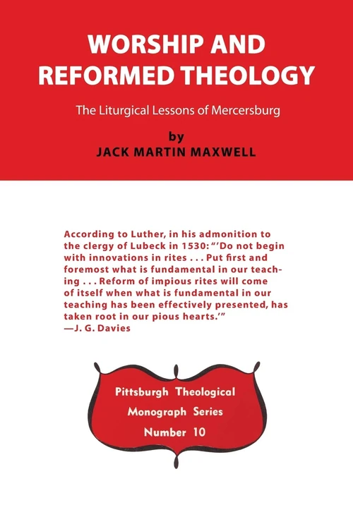 Cover of Worship and Reformed Theology